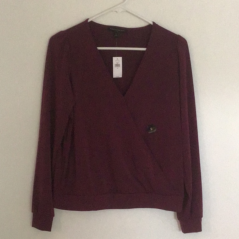 Banana Republic Top Blouse size Small Burgundy